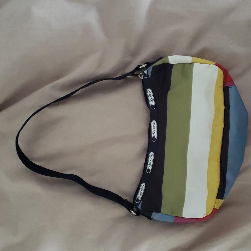 Lesportsac mini shoulder bag, rainbow pattern